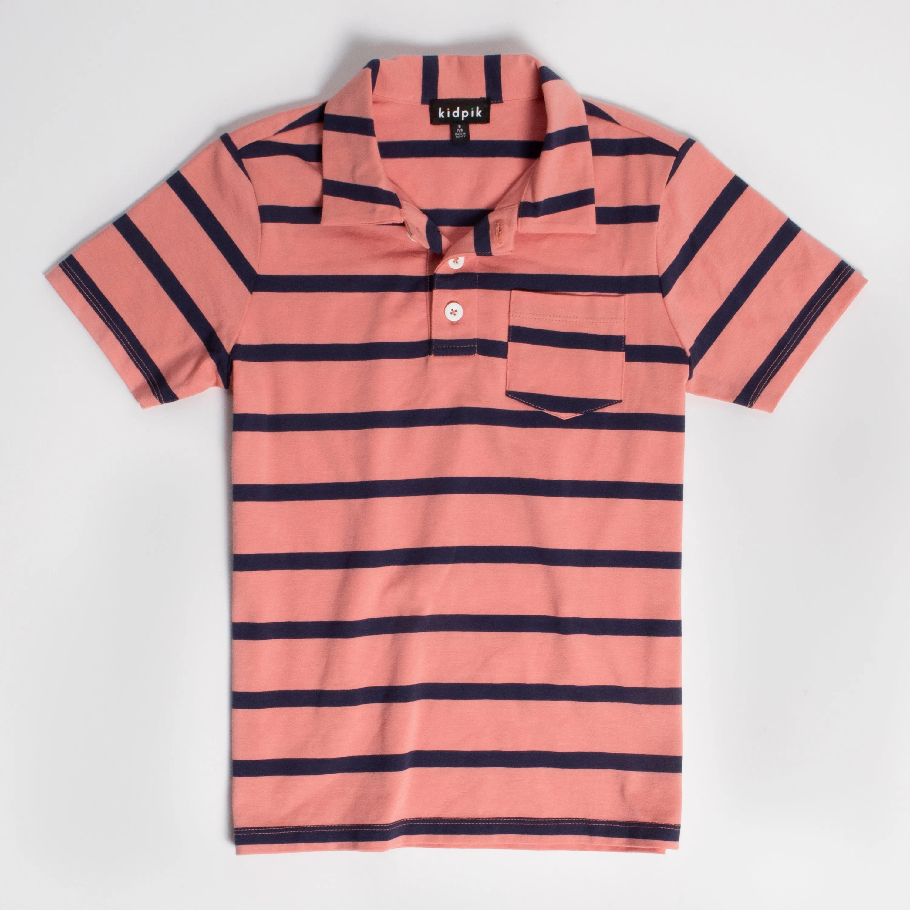 Simple Stripe Jersey Polo