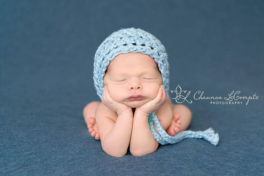 Simply Cotton Baby Bonnet in Blueberry