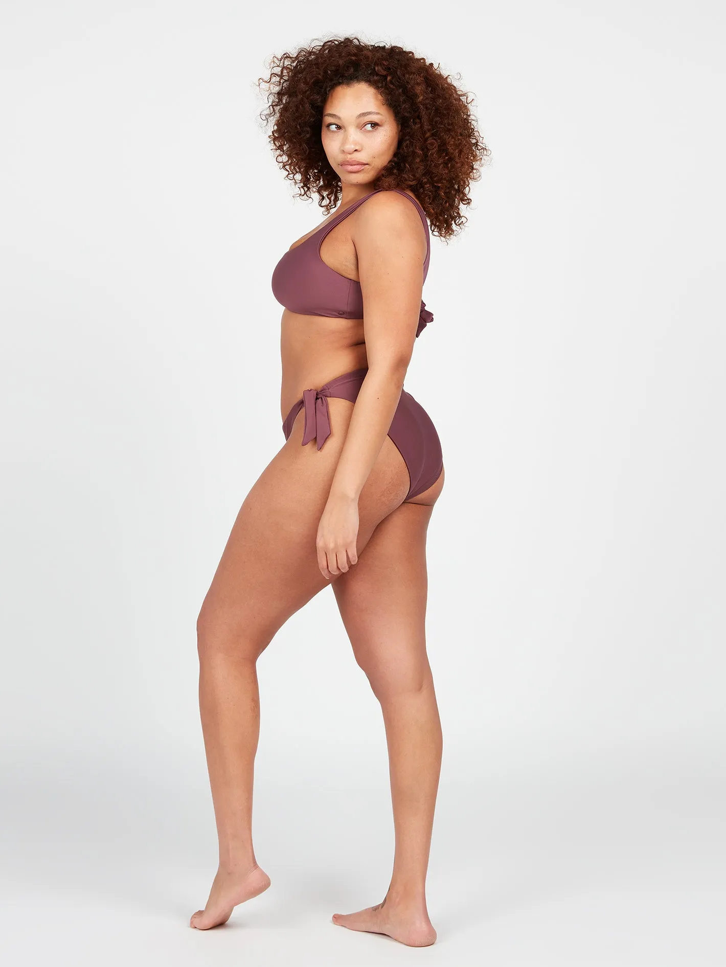 Simply Seamless Scoop Plus Size Bikini Top - Eggplant