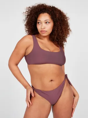 Simply Seamless Scoop Plus Size Bikini Top - Eggplant