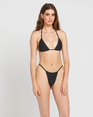 Simply Seamless Tri Bikini Top - Black