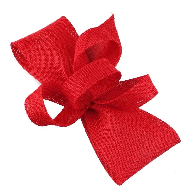 Sinamay Bow Headband Fascinator - Red