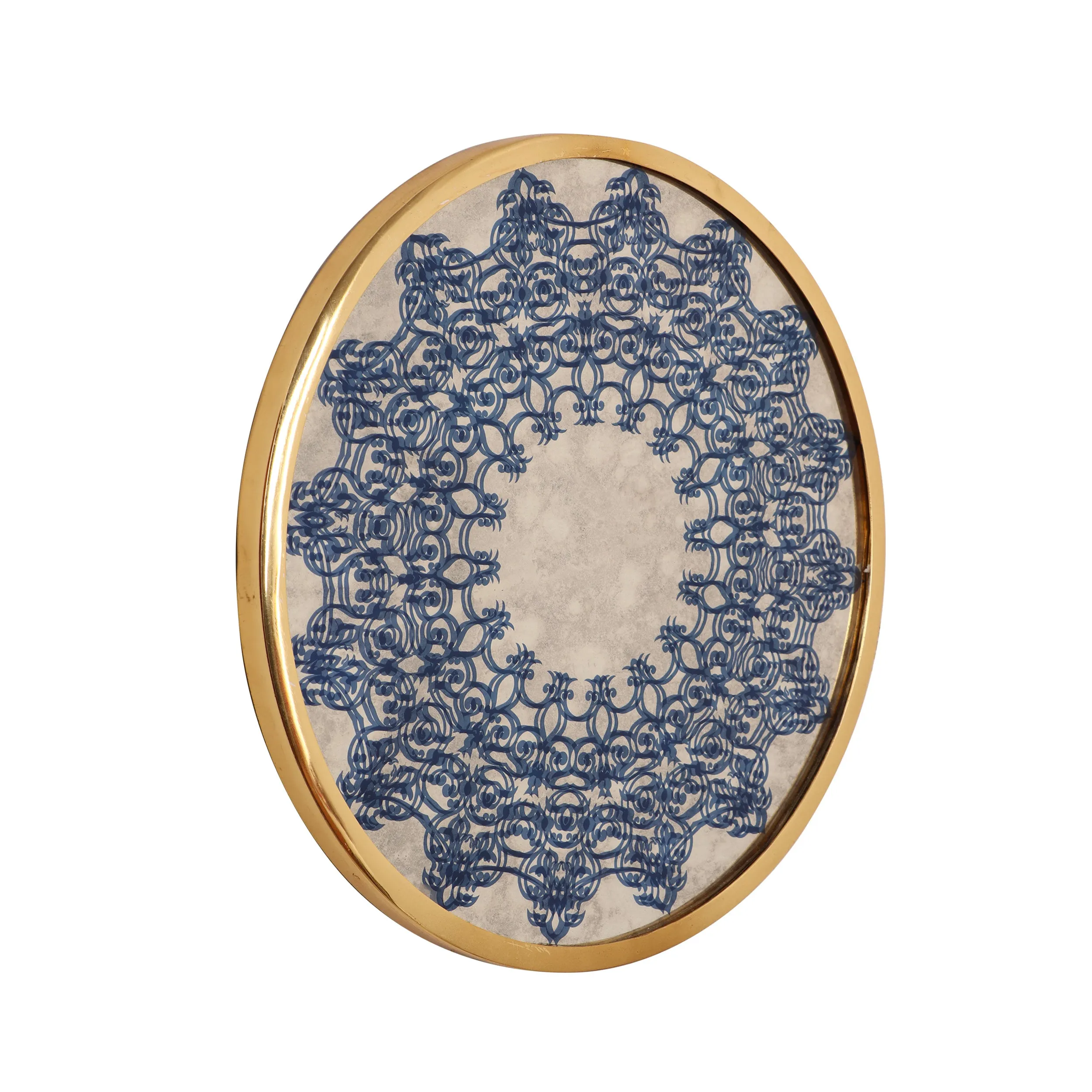 Sinaya Oriental Round Tempered Glass Wall Accessory