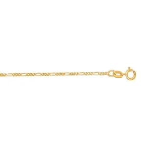 Sincerely Springer's 14k Yellow Gold 18" Figaro Chain Necklace