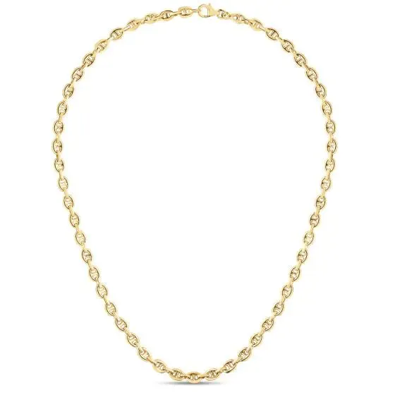 Sincerely Springer's 14k Yellow Gold Puff Mariner Necklace