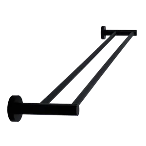 Single Classic Towel Bar Rail Bathroom Electroplated Matte Black Finish