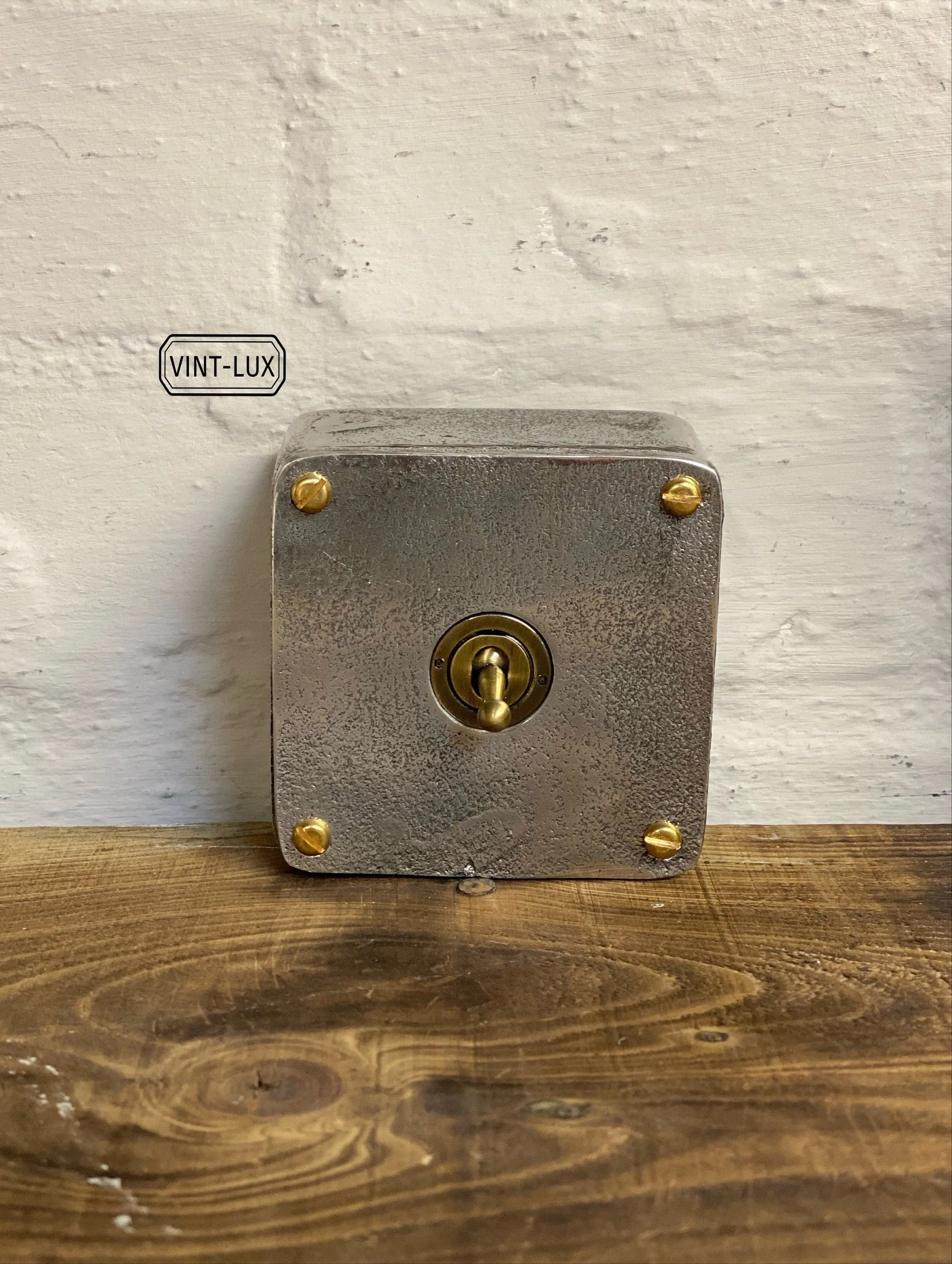 Single Gang Solid Cast Metal Surface Mounted Conduit Light Switch Industrial 2 Way - BS EN Approved Vintage Crabtree 1950’s Style