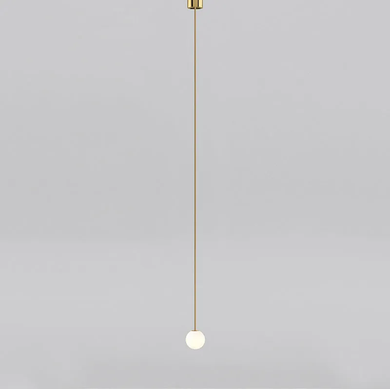 Single Globe Brass Pendant