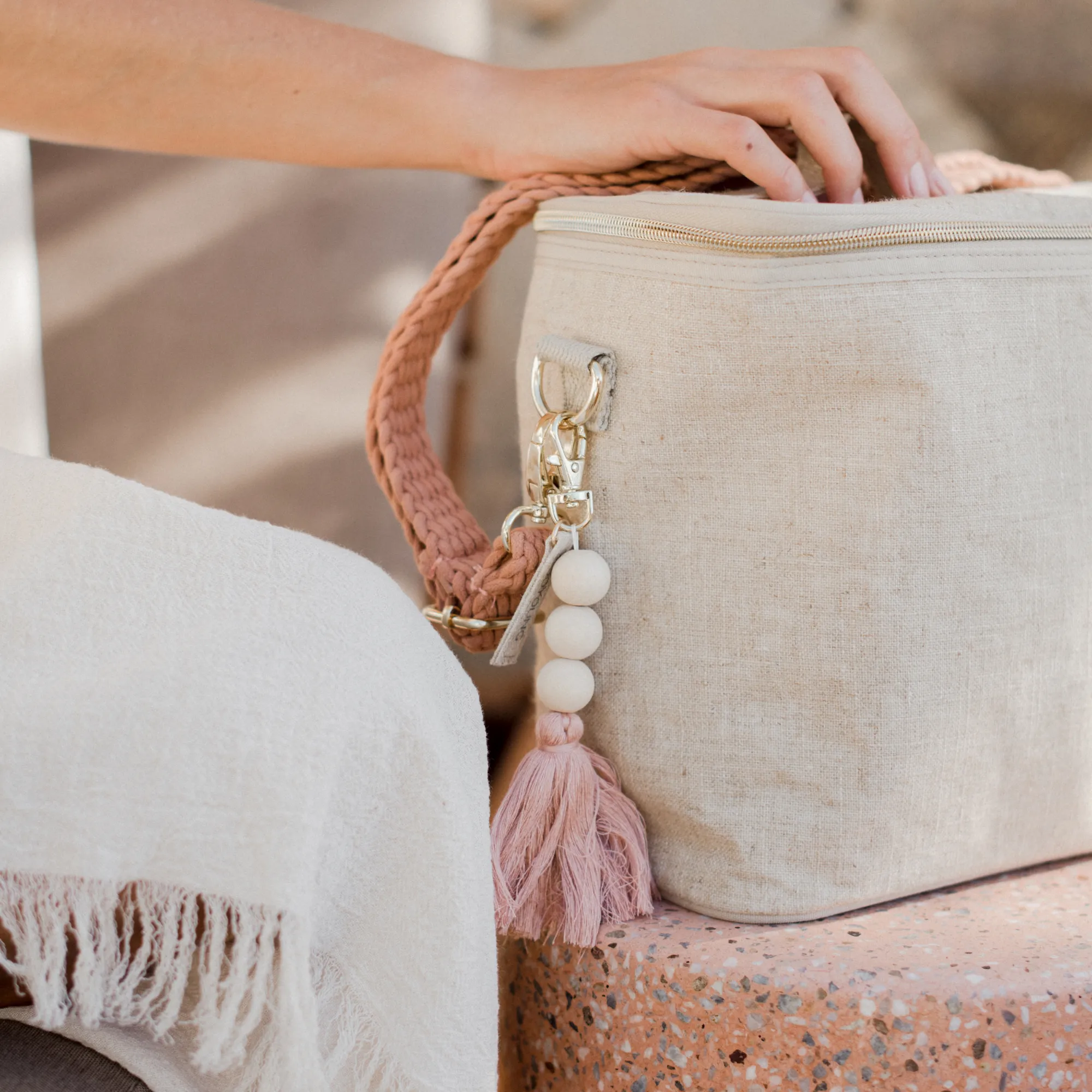 Single Muted Clay Beaded Tassel