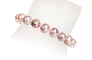 Single Strand Purple Freshwater Pearl Bracelet 9-10mm