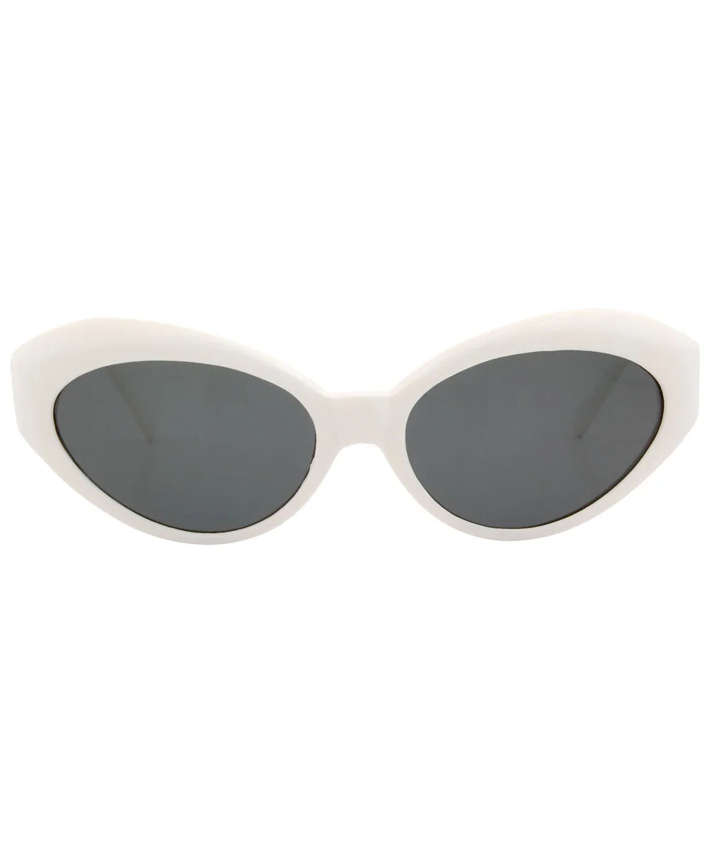 SISTER K White Cat-Eye Sunglasses