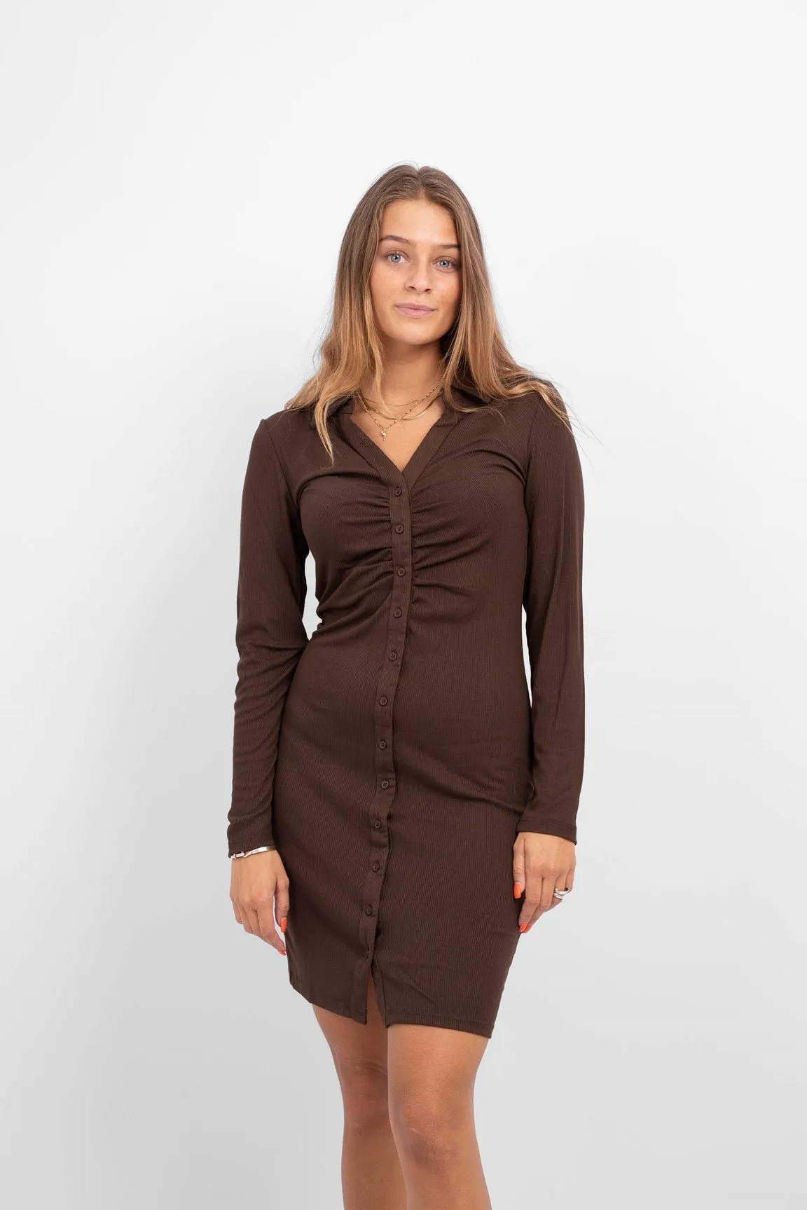 Siva Polo Dress - Hot Fudge