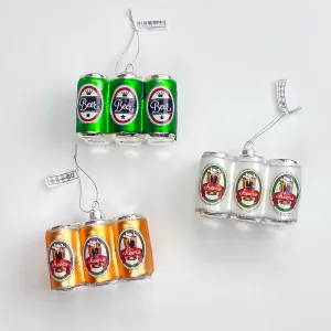 Six Pack of Beer Ornament 3.75" (3 Color Options)