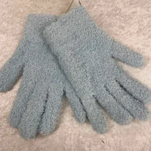 Size Blue Plush Gloves