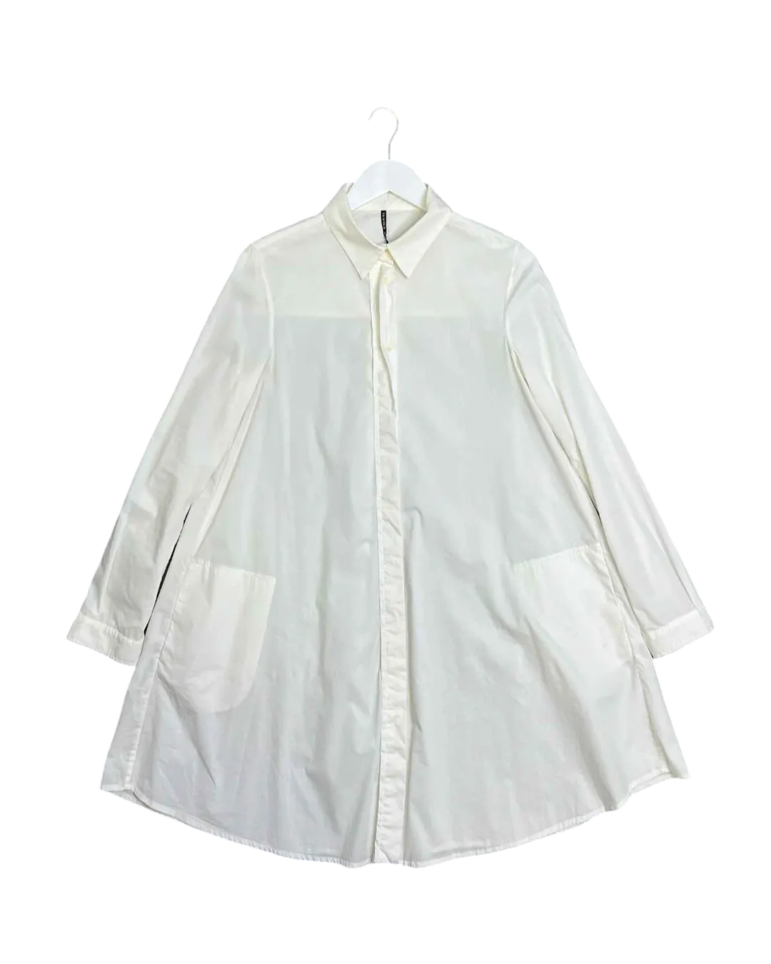 Size XS/S - Liviana Conti White Midi Shirt Dress