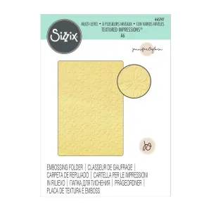 Sizzix Multi-Level Textured Impressions Embossing Folder - Flower Power By Jennifer Ogborn