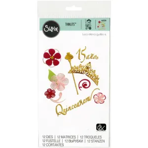 Sizzix Thinlits Dies By Luisa Elena Guillen-K 12/Pkg - Set De Quinceanera*