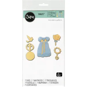 Sizzix Thinlits Dies By Luisa Elena Guillen-K 7/Pkg - Set De Bautismo*