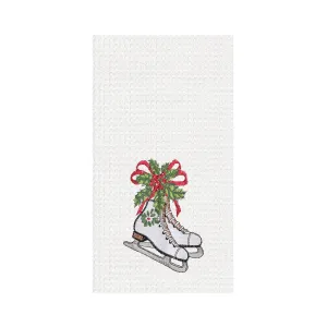 Skates and Holly Kitchen Towel