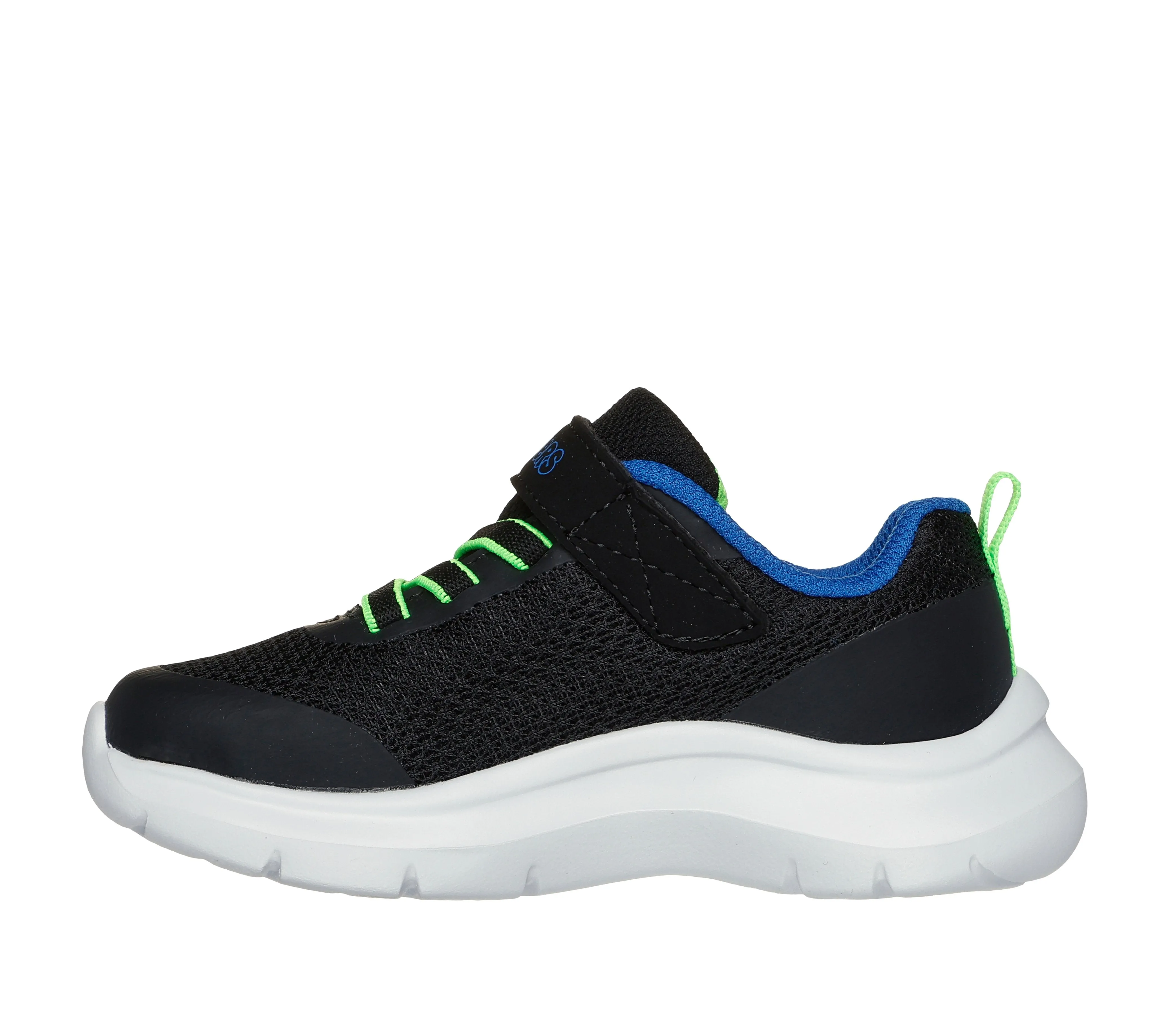 SKECHERS SKECH FAST BRISK BUDDIES - BLACK BLUE LIME