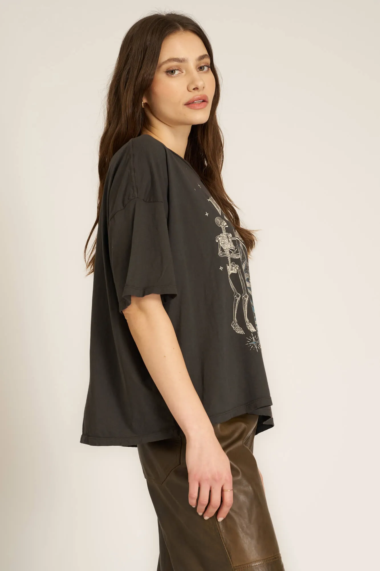 Skeleton Mystical Perfect BF Tee - Vintage Black