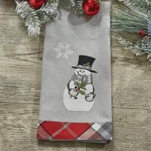 Sketchbook Snowman and Holly Tea Towel