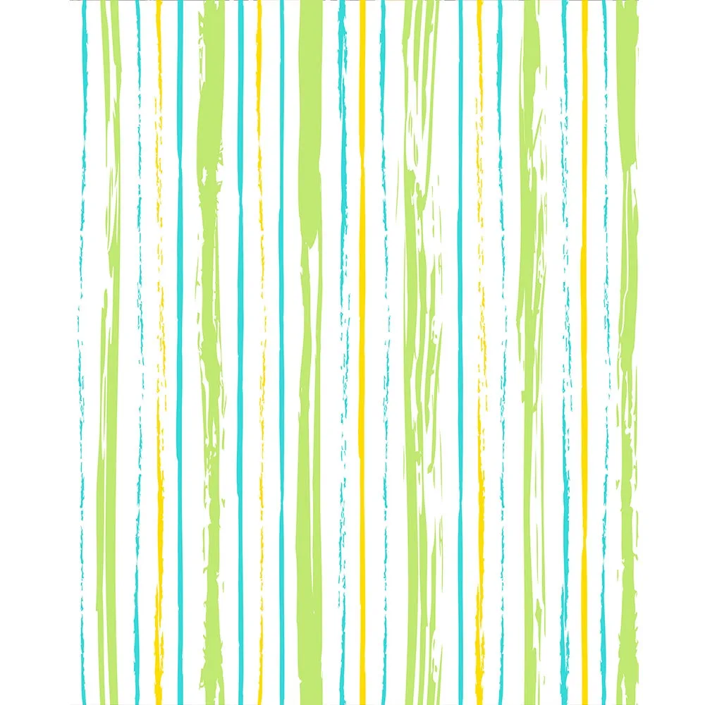 Sketched Green and Blue Stripes Printed Backdrop