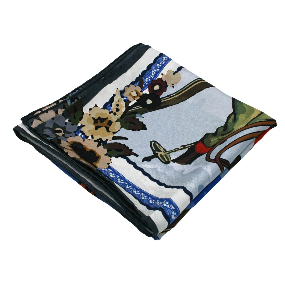 Ski silk scarf 90