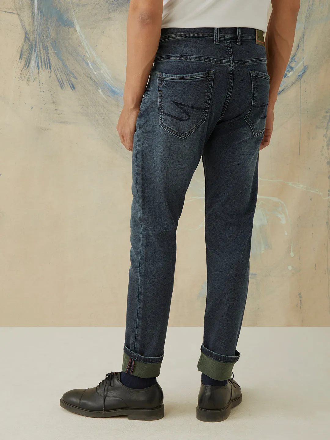 Skinny Fit Dark Indigo Plain Jeans