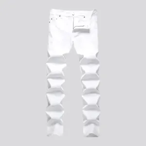 Skinny fit mid rise casual men's jeans