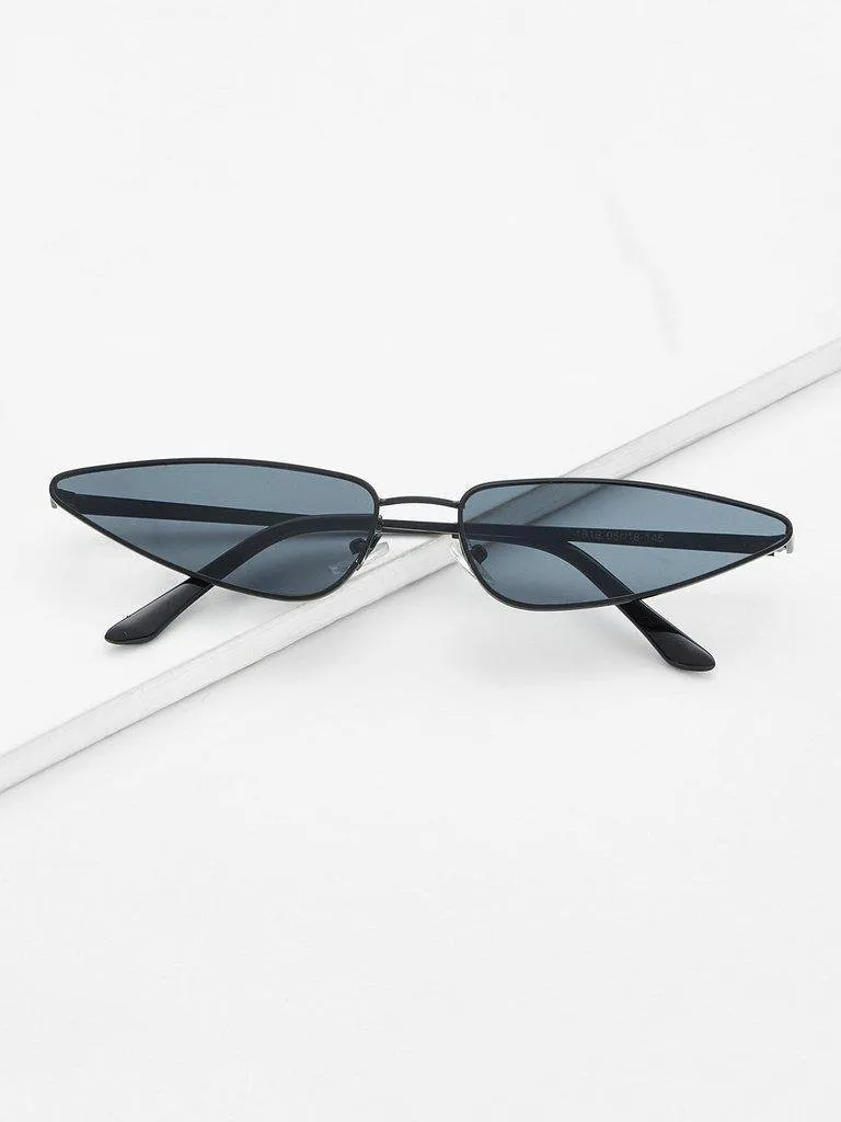 Skinny Frame Cat Eye Sunglasses