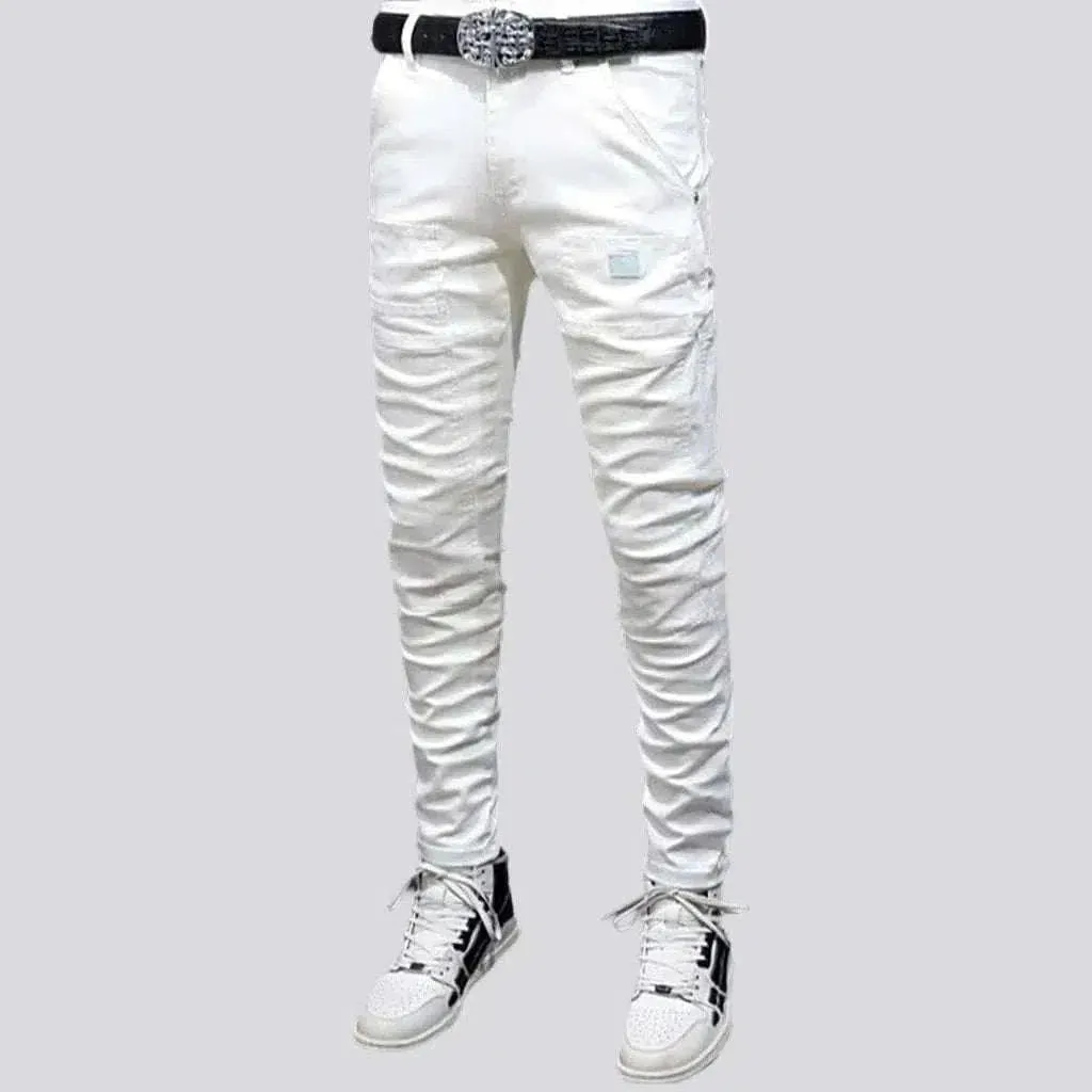 Skinny men's casual jeans