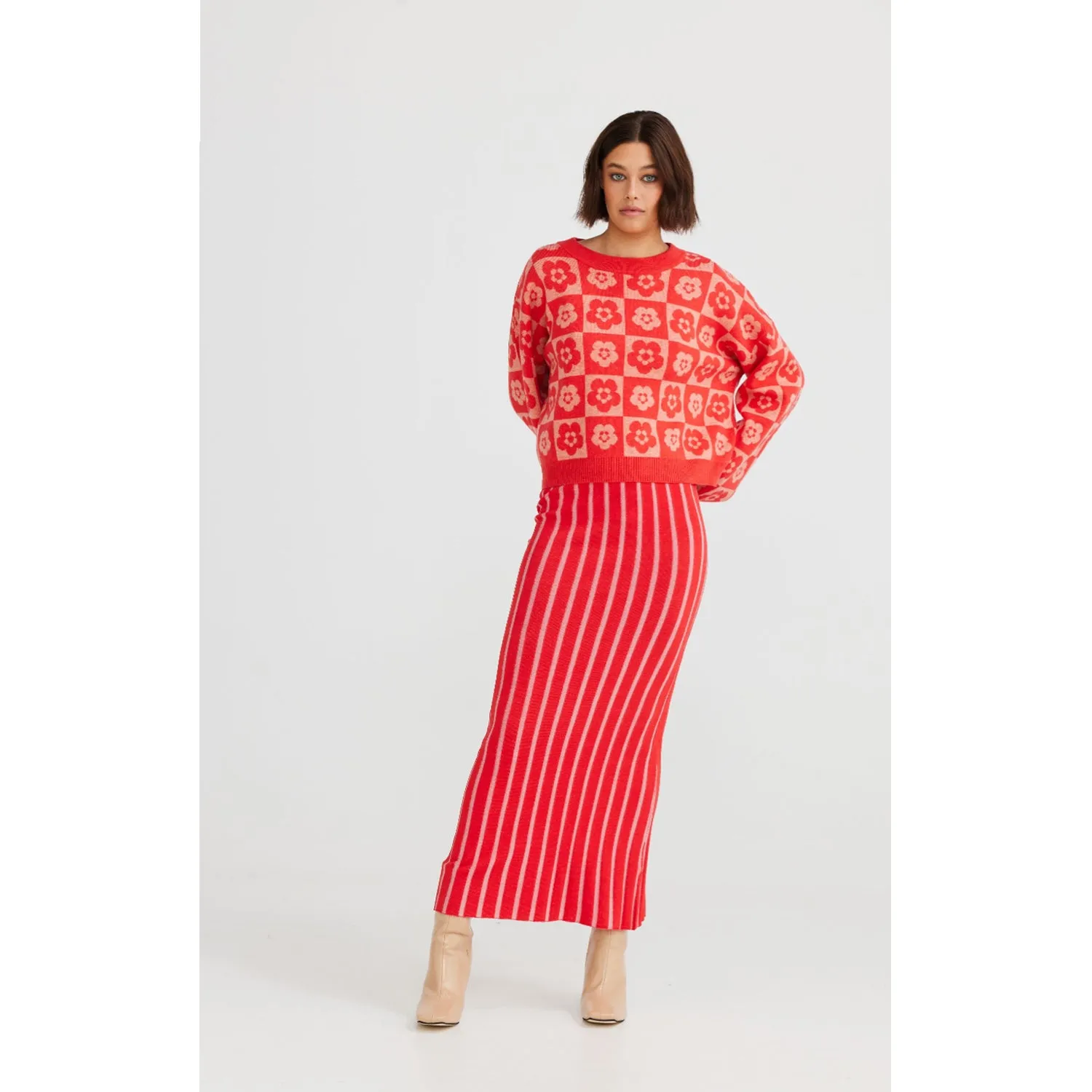 Skirt Knit Lola - Scarlet/Pink