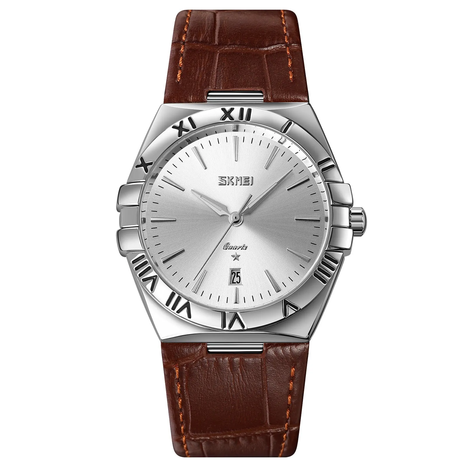 SKMEI 9257 Luxury Stainless Steel Quartz Watch for Men