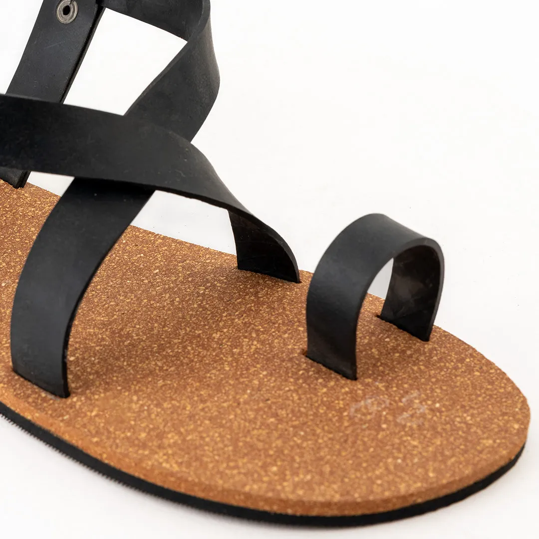 Sko Slingback Cork Brown Sandals Women