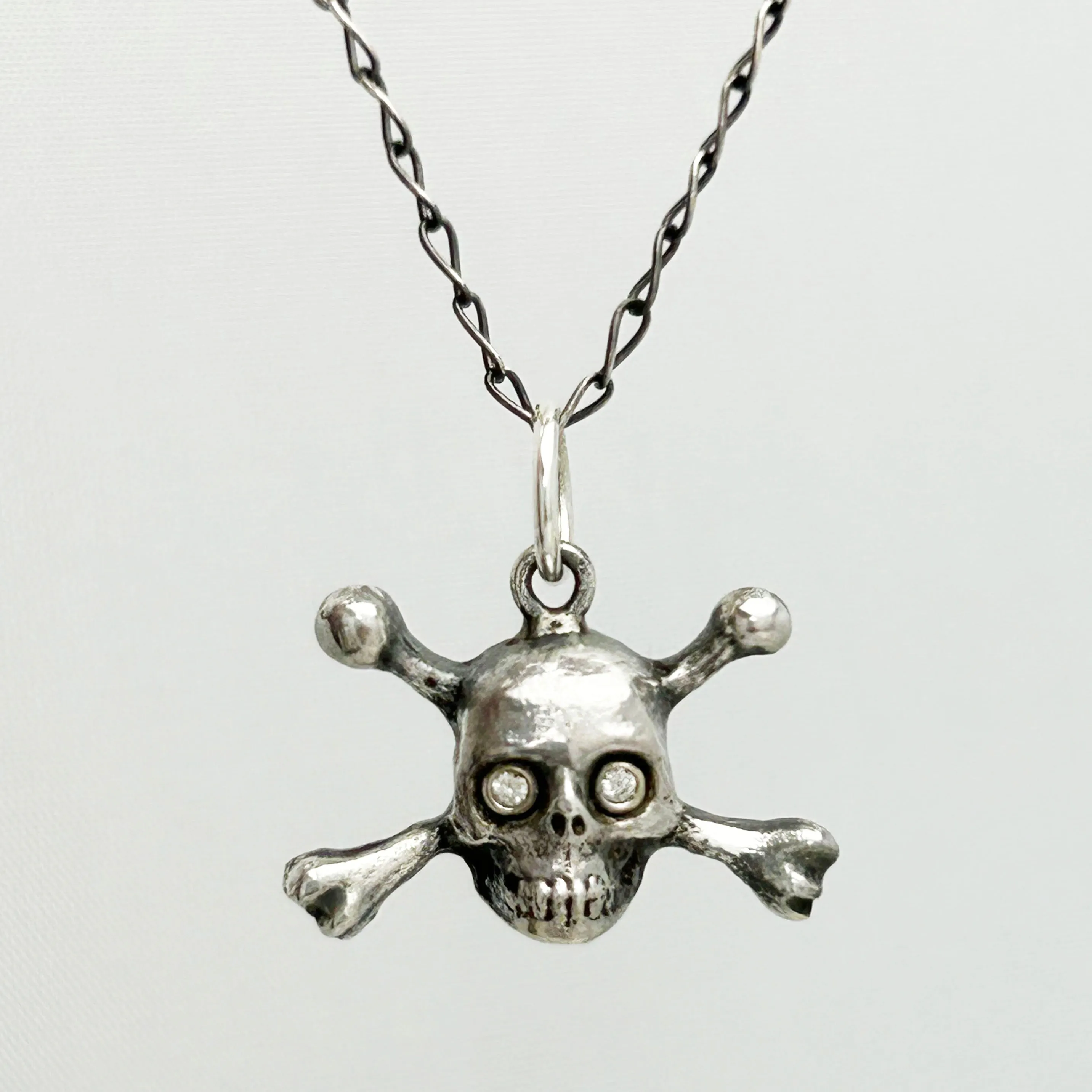 Skull & Crossbones Sterling Silver Necklace