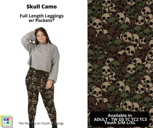 Skull Camo Leggings w/Pockets