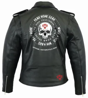 Skull Coin Rider Leather Highway Jacket