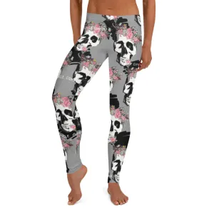 Skull   Flower Ladies Leggings