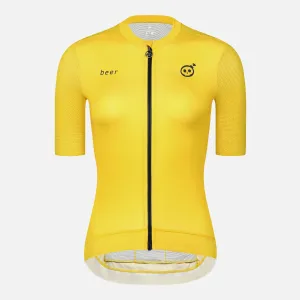 Skull Monton Cycling Jersey Womens Beer Yellow