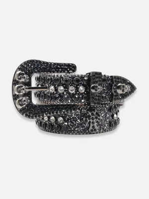 Skulls Y2K Rhinestone Belt