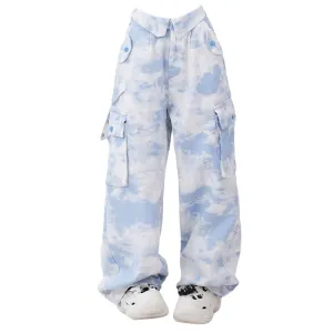 Sky Blue Cargo Pants