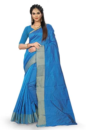 Sky Blue  Colour Art Silk Printed  Saree