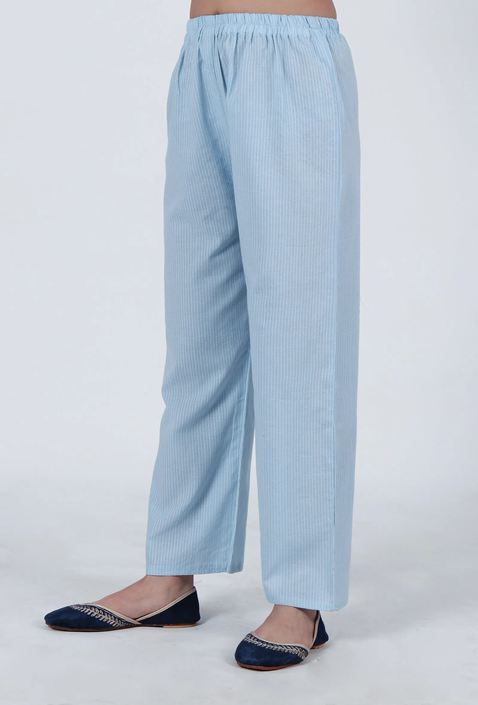 Sky Blue Cotton Pant