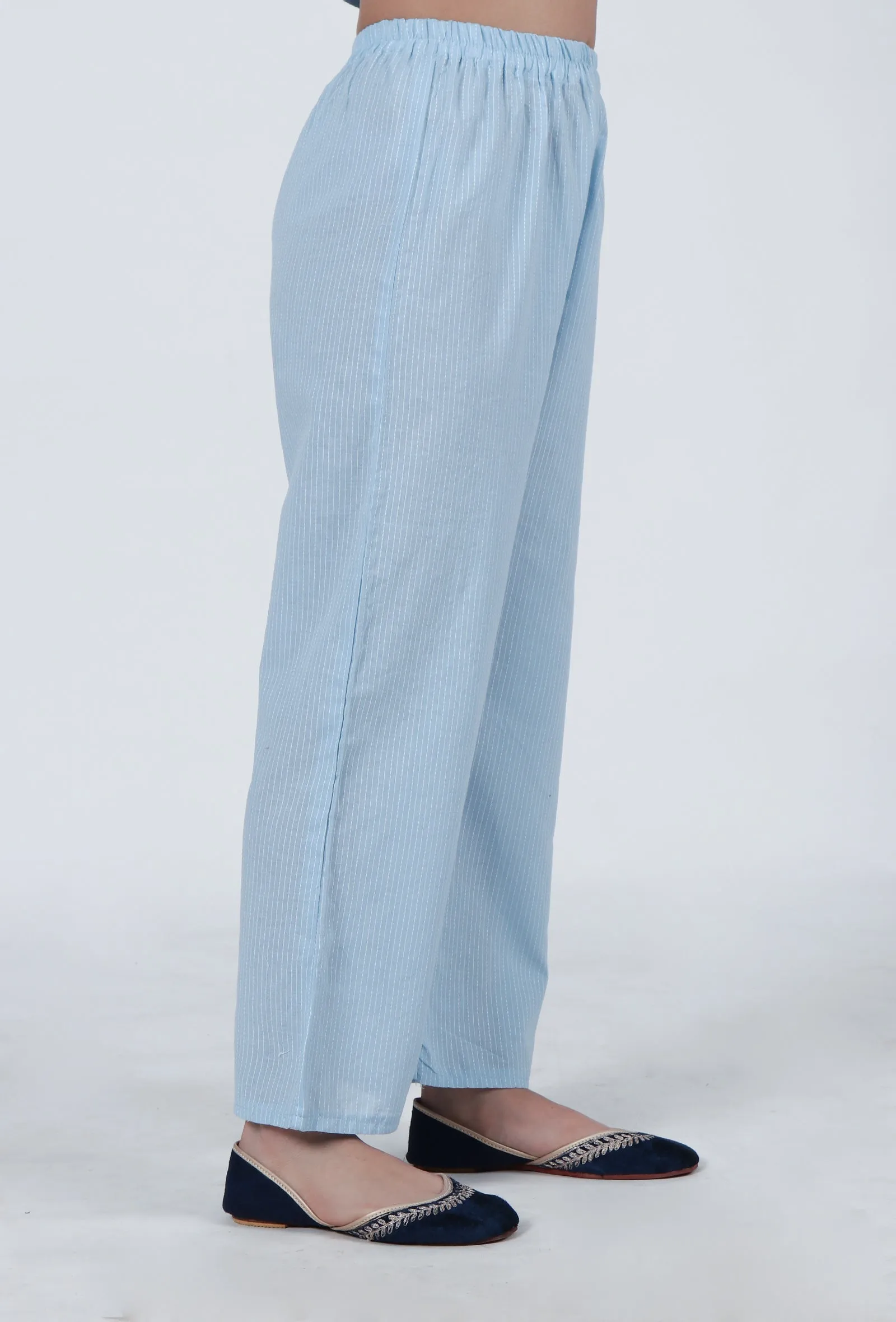 Sky Blue Cotton Pant