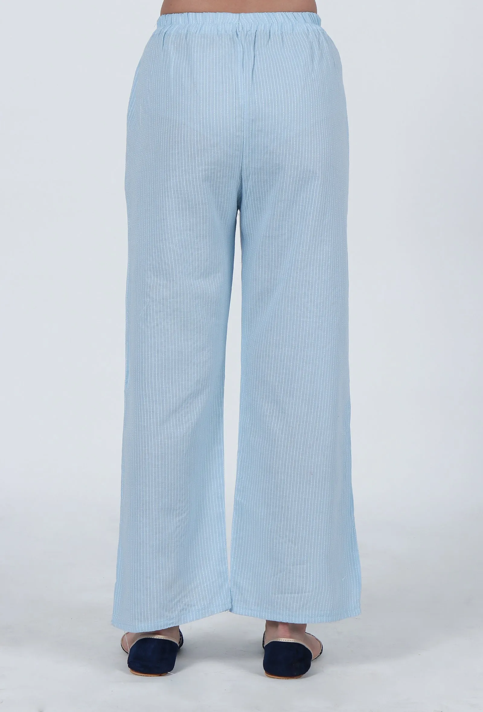 Sky Blue Cotton Pant