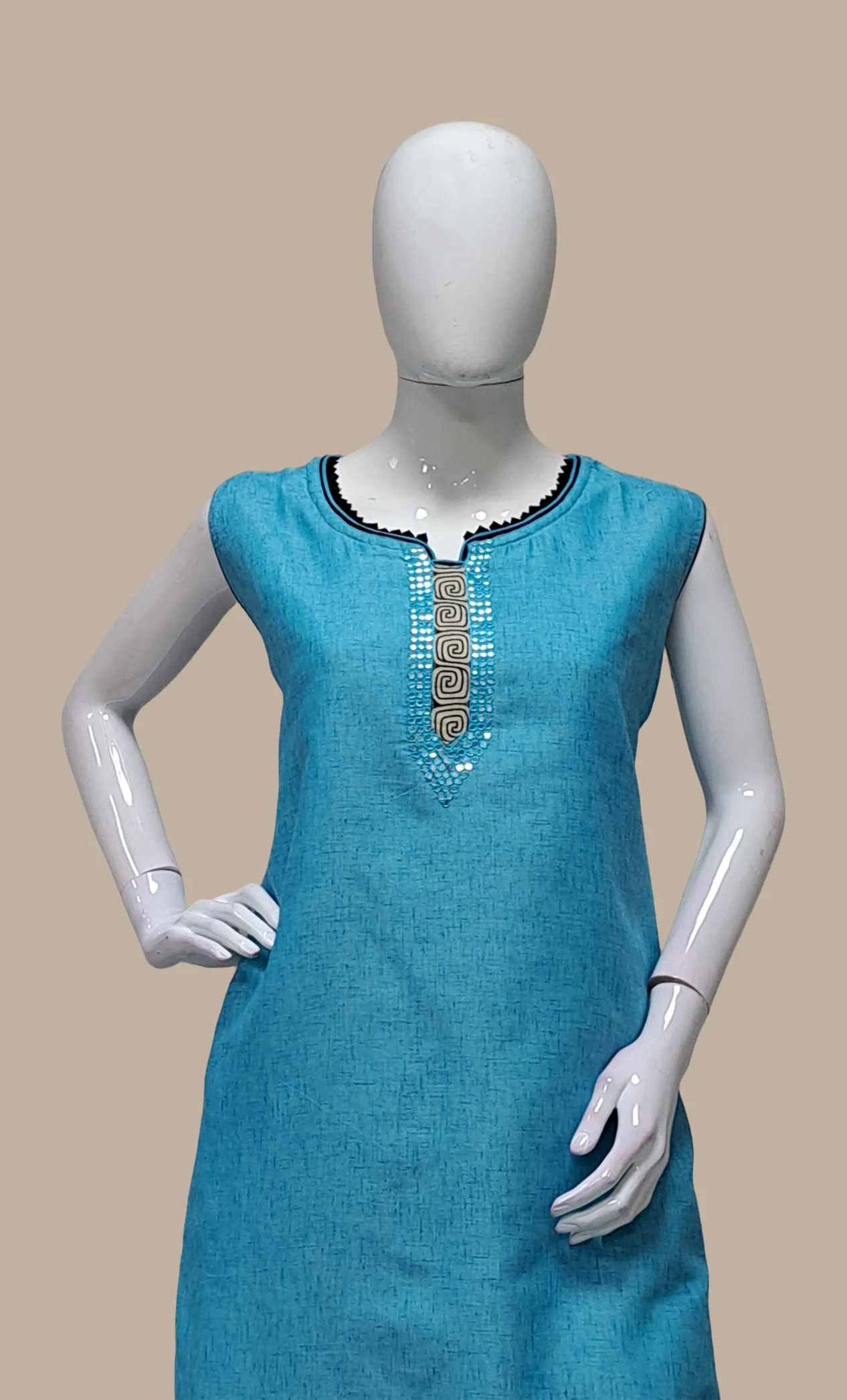 Sky Blue Embroidered Churidar