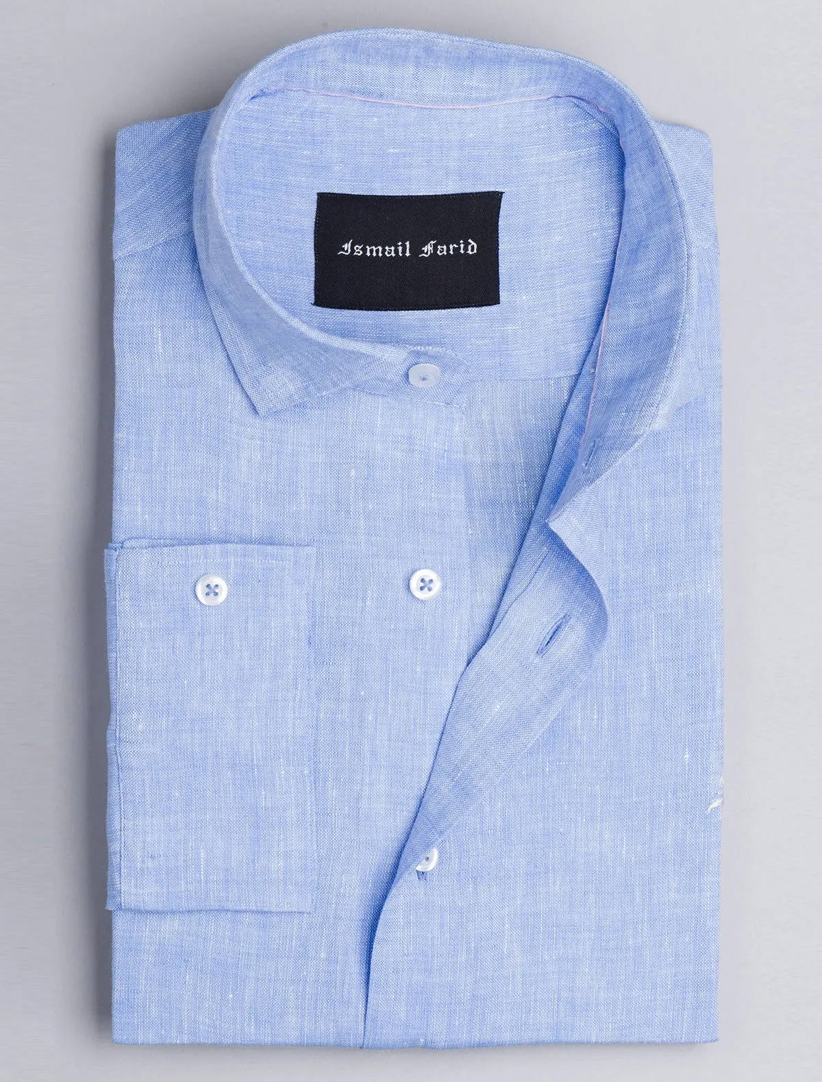 SKY BLUE LINEN SHIRT