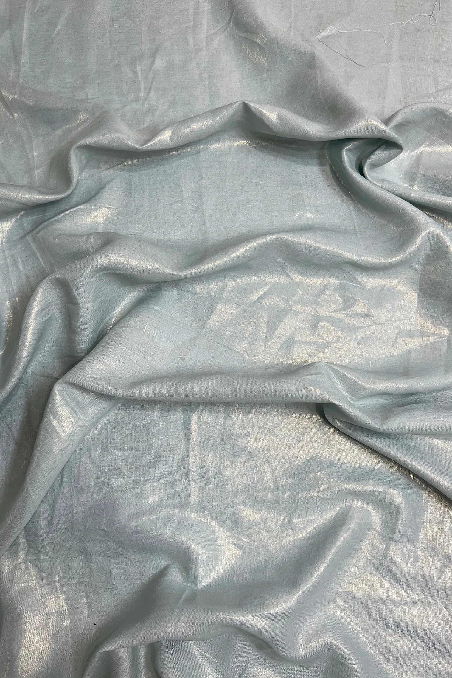 Sky Blue Metallic Linen