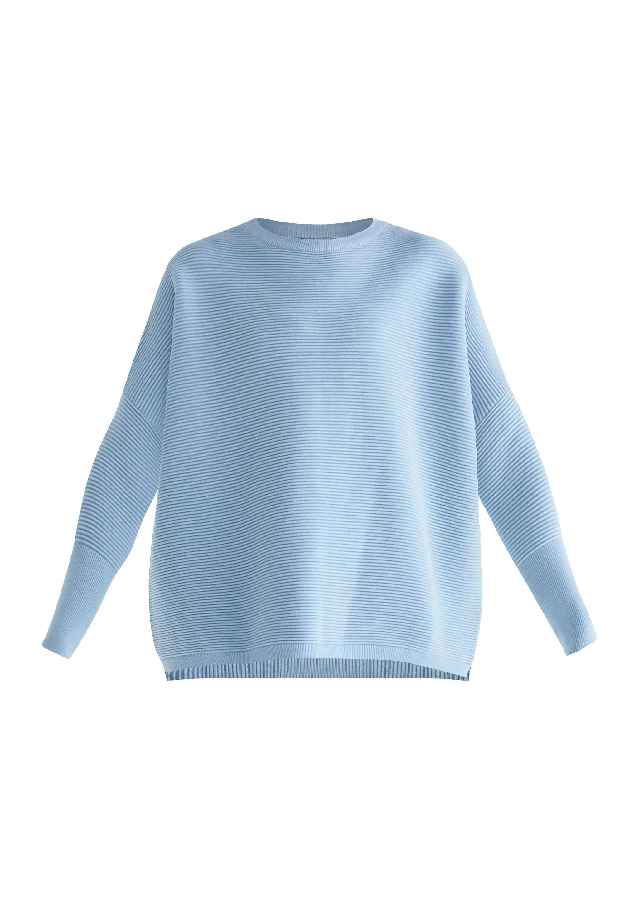 Sky Blue Paisie Ribbed Jumper